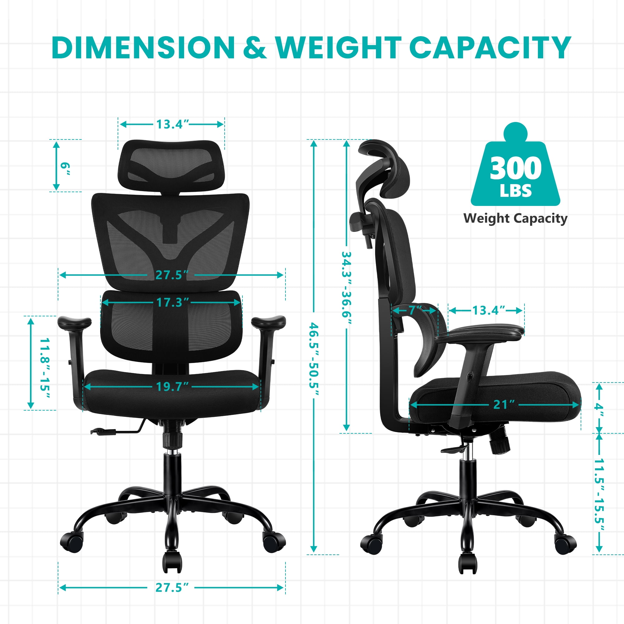 Primy Ergonomic High Back Office Chair with Adjustable Sponge Lumbar S –  primyoffice