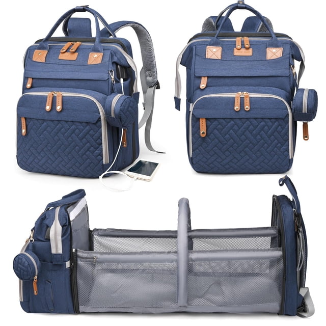 Mochila para pañales Astro Alan Baby Changing Station, azul