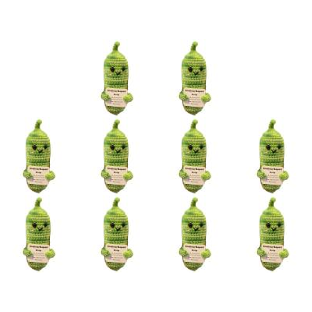 Juguetes divertidos positivos con juguetes inspirados en tejer tarjetas para decoración del hogar (pepino)