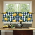 thumbnail image 4 of Yayeee Kitchen Curtains Tier Set of 2 Light Filtering 57"x24" Over Sink Window Panels, Cartoon Beige Lemon, 4 of 7