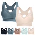 thumbnail image 2 of Tweang wireless bras for women seamless bra sports bras push up Padded Comfort with Support Scalloped Seamless wireless bra Wireless Push Up No Wire no underwire Plus Size for Older Women M L, 2 of 7