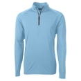 thumbnail image 2 of Men's Cutter & Buck  Powder Blue Los Angeles Chargers Raglan Adapt Eco Knit Stretch Recycled Quarter-Zip Top, 2 of 3