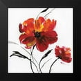 thumbnail image 2 of Nan 20x20 Black Modern Framed Museum Art Print Titled - Red Poppy Splash III, 2 of 5