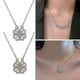 thumbnail image 1 of CHAO piezas de collar de trébol de cuatro hojas con cadena de clavícula plegable magnética en forma de corazón, colgante de joyería, 1 of 1