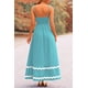 thumbnail image 2 of Vestido PRETTYGARDEN 2025 Maxi sin mangas Aqua Verde Talle M, 2 of 8