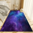 thumbnail image 4 of Living Room Area Rugs 2x3ft, Machine Washable Dream Galaxy Nebula Printed Rectangle Rug, Purple Non-slip Decoration Carpet, Soft Low Pile Floor Decorate Carpets for Bedroom, 4 of 7