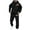 Black#9527, variant on BOOMNY Men Sweatsuits Set Letter Graphic Hoodies Sweatpants 2Pcs Gym Sweat Suits Running Jogging Fall Winter Athletic Tracksuit Outfits