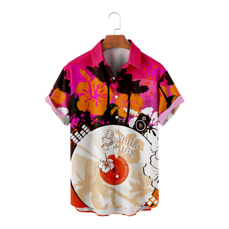 

MLFU Men s Women s Floral Shirt Short Sleeve Button Down Regular Fit Beach Aloha Shirts Lightweight Clothes Up to 8XL