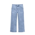 thumbnail image 6 of Women's High Waisted Stretchy Wide Leg Cropped Jeans Pull On with Pockets Summer, 6 of 6