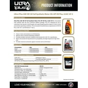 U1P-Drive SAE 5W-30 Full Synthetic Motor Oil, API SP, ILSAC GF-6A