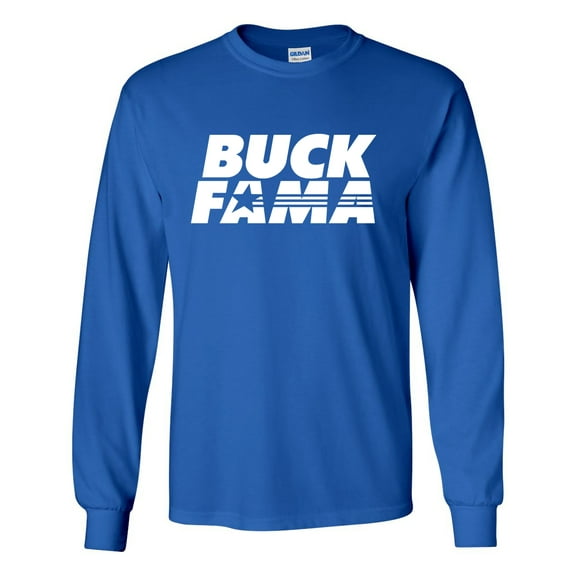 Kentucky Tshirt Football Team Color Blue and White Kentucky Buck Fama Funny Wildcat Mens Long Sleeve T-shirt Graphic Tee-Royal Blue-5xl