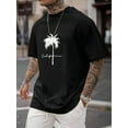 thumbnail image 1 of Men's Beige California Coconut Tree Graphic T-Shirt - Casual, Breathable Polyester, Regular Fit, Short Sleeve with Round Neckline - Machine Washable, All-Season Wear, Coconut Tree Shirt, 1 of 5