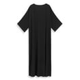 thumbnail image 5 of Plus Size Kaftan Dresses for Women Beach Caftan Loungewear Mexican Embroidered Dress Long Beach Tunic Summer Elegant Vacation Outfit Long Sleeve Robe, 5 of 11