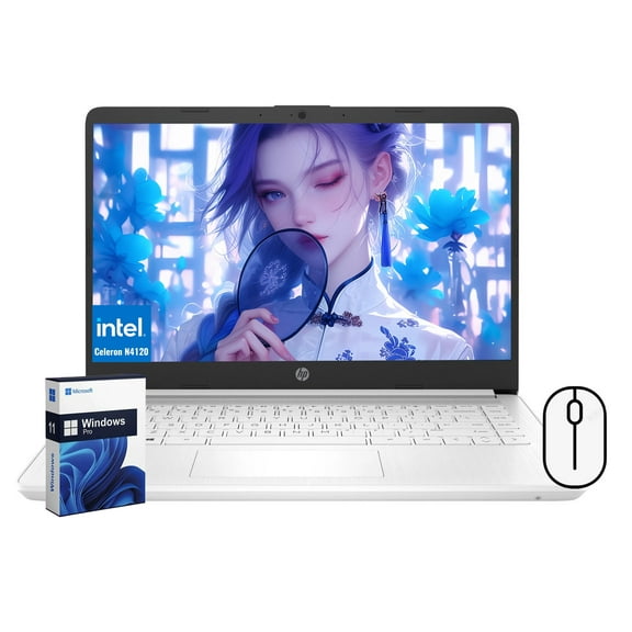 HP Stream 14" Laptop for Student and Business Computer, Intel N4120 Quad-Core Processor, 8GB RAM, 320GB Storage(64GB eMMC 256GB Micro SD, Windows 11 Pro