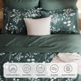 thumbnail image 3 of Juego de ropa de cama Bedsure Queen, 7 piezas, floral, verde bosque, 3 of 7