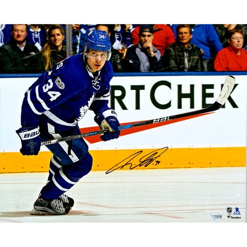 Auston Matthews Toronto Maple Leafs Autographed 16" x 20" Blue Jersey Skating Photograph No Size by Fanatics Authentic