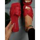 thumbnail image 1 of Snakeskin Embossed Slide Sandals, Black Elegant Snake Print Slides, 1 of 4