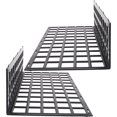 thumbnail image 1 of TEHAUX 2Pcs Black Supermarket Display Rack Baffle Fence for Fruit and Vegetable Area with Convenient Buckle, 1 of 6