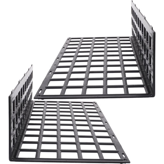 TEHAUX 2Pcs Black Supermarket Display Rack Baffle Fence for Fruit and Vegetable Area with Convenient Buckle