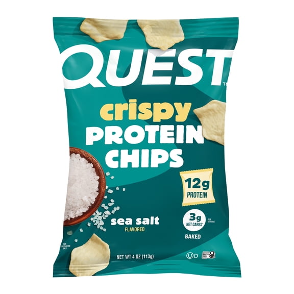 Quest Crispy Protein Chip, Sea Salt Flavor, 11g of Protein, Single 4oz