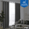 thumbnail image 2 of Cortinas Blackout STYRKA  opaca para recamara 274 x 213 cm 2 Piezas Hogar Color Gris, 2 of 7