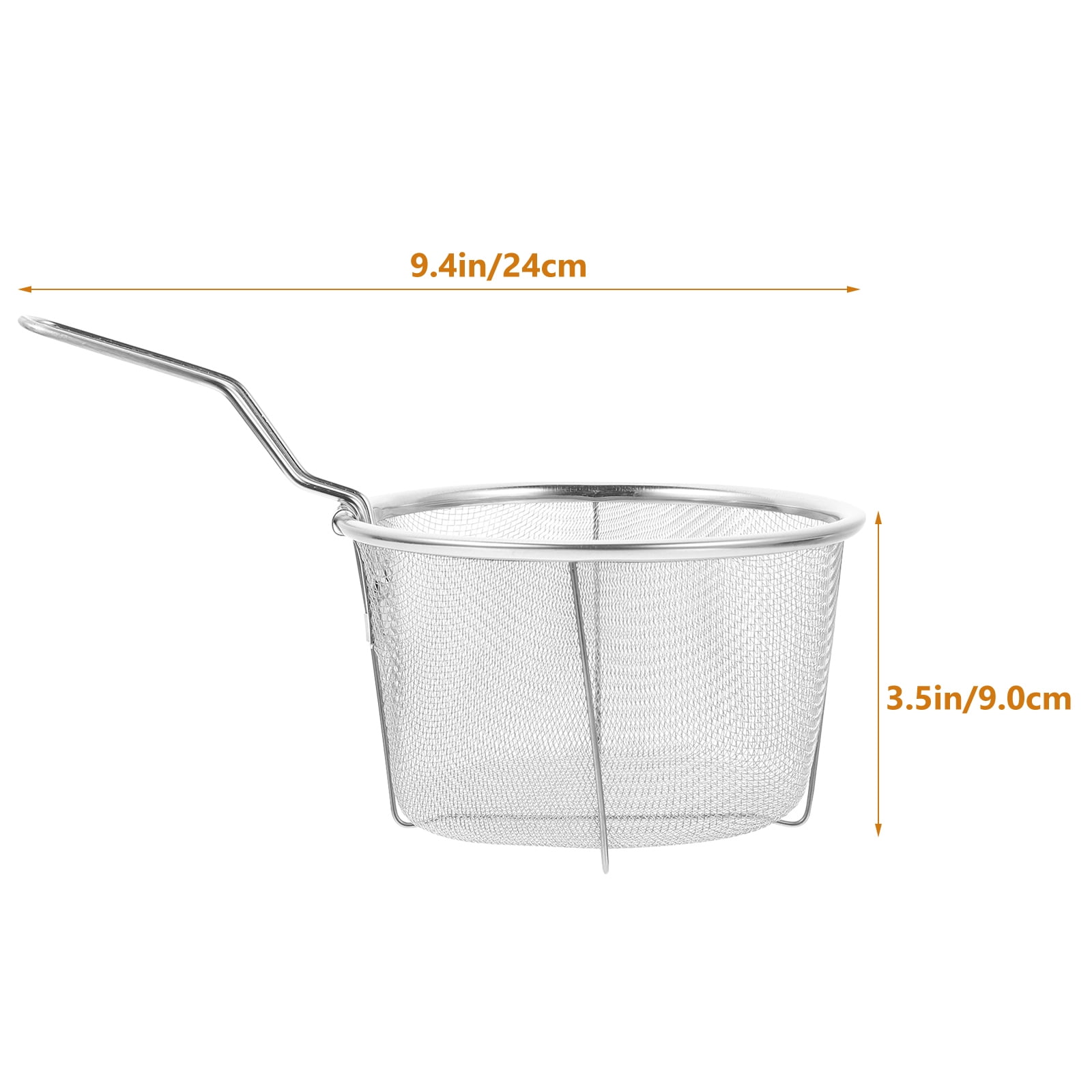 UPKOCH 1 Set Kitchen Fry Pot Deep Frying Basket with Tong Food Cooking Pot  Mesh Fryer Basket with Fried Wire Baskets Deepen Milk Pan with Basket for