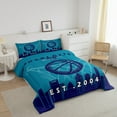 thumbnail image 2 of Comforter Twin Basketball Bedding Set Teens,Basketball City Bedding Comforter Sets,Basketball Fan Gift Duvet Insert with 1 Pillowcase,Charlotte, 2 of 6