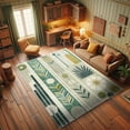 thumbnail image 3 of Ambesonne Mid Century Modern Decorative Rug Carpet, Nature Tone Leaf, 2' 2" x 3' 7", Fawn Teal Pale Green, 3 of 5