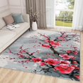 thumbnail image 1 of Cherry Blossom Rug for Bedroom - Cherry Blossom Rug, 3x5 Rug, Japanese Sakura Area Rug, Asian Style Washable Non Slip Rugs, Japan Florals Carpet - Home Decor, Cherry Blossom Gifts for Women, 1 of 7