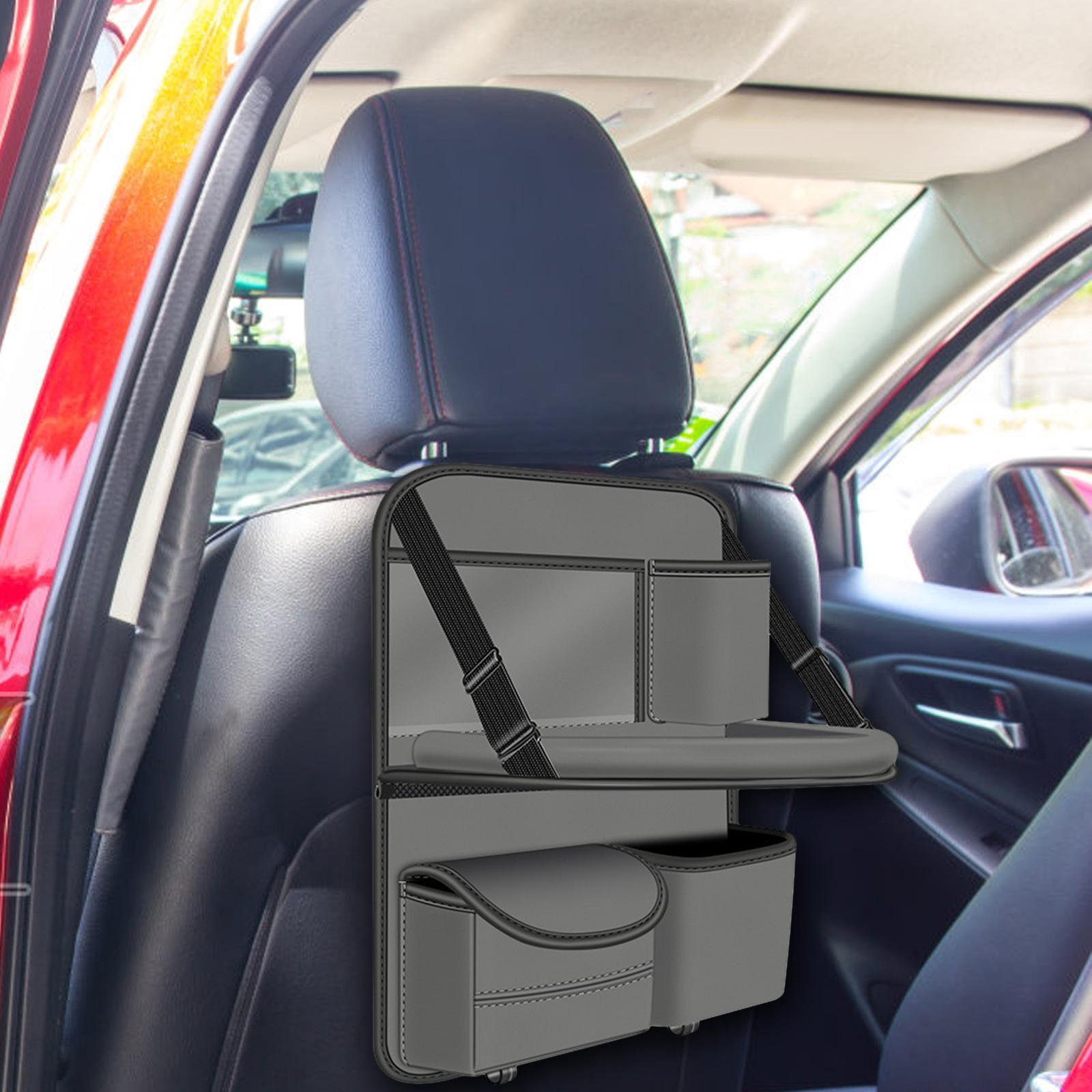 jiaping Car Backseat Organizer Automotive Accessories with Foldable Table Tray Road Trip Gray