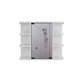 thumbnail image 2 of We Have Furniture Medicine Cabinet Milano, Six External Shelves Mirror, White Finish, 2 of 6