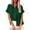 Green, variant on Women's Tops Fashion Solid Button Shirt Female V-Neck Loose T-shirt Blouse Tops
