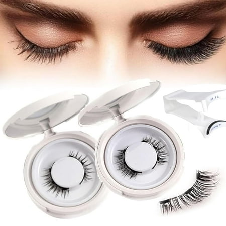 Meylora Magnetic Lashes, Meylora Magnetic Eyelashes with Applicator, Magnetic Eyelashes Without Eyeliner, Reusable Double Sided Magnetic Lashes No Glue or Liner Needed, Natural Look (Natural+Simple)