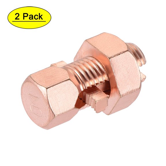 Uxcell Grounding Bolt Connector Copper Grounding Protection for Electrical and Mechanical Equipment 2 Pcs
