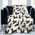thumbnail image 5 of Yibo Cattle Animal Print Blanket Flannel Soft and Comfortable Anti-static Bed Sofa Blanket, 5 of 9