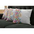 thumbnail image 5 of Ambesonne Colorful Throw Pillow Cover 4 Pack, Alphabet Lettering, 24", Multicolor, 5 of 5