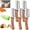 5pcs, variant on Micro Drag Peeler Stainless Steel Blade with Wooden Handle, 2-in-1 Multifunctional Tool for Fruits Vegetables and Bottle Opening