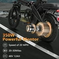 thumbnail image 3 of Electric Bike for Adults 15 Mph with Max 15° Uphill,Folding Ebikes 350W Motor,Shock Absorbers Electric Bicycle,280.8Wh Battery,25 Miles PAS Range, 3 of 8