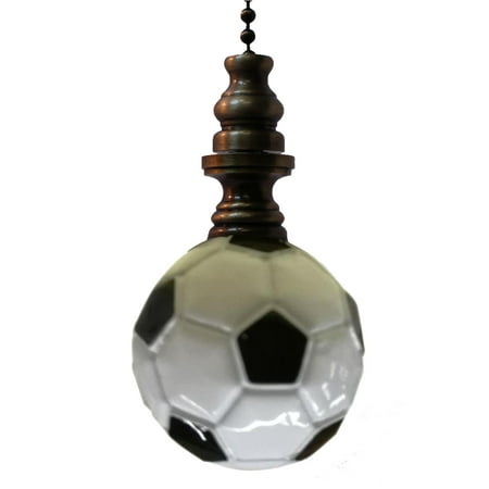 

Alloy Soccer Ball Ceiling Fan Pull 1.75 h with 12 Antiqued Brass Chain