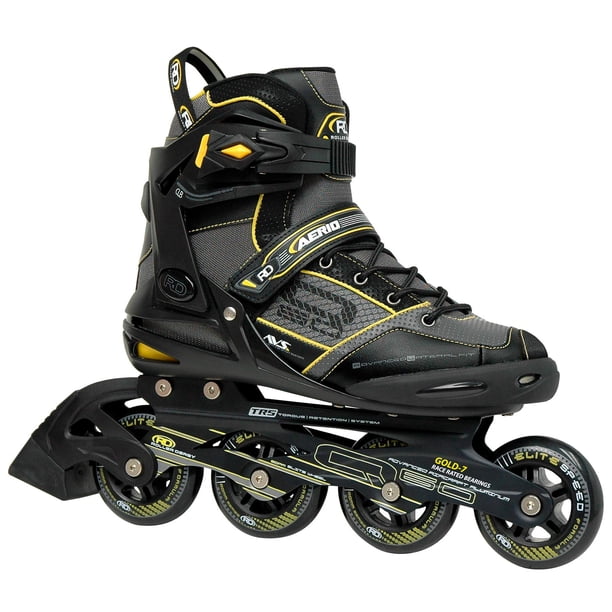 Roller Derby Aerio Q-60 Patines en línea para hombre - Negro/Amarillo - Talla 08