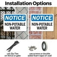 thumbnail image 3 of (2 Pack) Non-Potable Water OSHA Notice Sign 18 Inch X 12 Inch Indoor / Outdoor Rust-Free Aluminum Metal Signs for Workplace, Workshop, and Construction Site, Made in the USA, 3 of 8