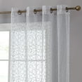 thumbnail image 3 of THD Francine Embroidered Soft Decorative Sheer Voile Light Filtering Grommet Curtain Panels - Pair, 3 of 28