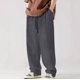 thumbnail image 1 of Pantalones largos de pana elásticos con cordones para hombre, de color liso, para actividades al aire libre, para fitness, pantalones largos para hombre, 1 of 8