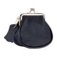 thumbnail image 1 of Cartera de mujer de piel sintética, elegante, ligera y creativa, con clip para viajes de negocios. Negro, 1 of 9