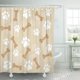 thumbnail image 1 of Juego de cortinas de ducha de baño impermeables ABPHQTO Huella colorida Animal Paw marrón y blanco y huesos de perro 165x180 cm, 1 of 2