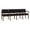 Black, variant on Lenox Wood Reception Waiting 4-Seat Tandem Seating / Walnut Wood / Blue