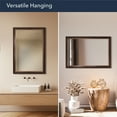 thumbnail image 5 of Head West Bronze & Copper Oil-Rubbed Framed Rectangle Wall Mirror with 4 D-Ring Hangers - 28" x 40", 5 of 9