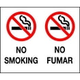 thumbnail image 1 of brady no smoking sign,bilingual,10x14,bk/rd/w 122347, 1 of 1