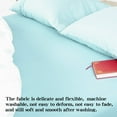 thumbnail image 4 of Microfiber Twin Fitted Sheet, Wrinkle, Fade, Stain Resistant Deep Pocket Bed Sheet, Aqua, 4 of 7