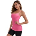 thumbnail image 3 of DARING DIVA Women's Modal Adjustable Straps Cami Tank Top 3-Pack S Rose Red, White, Black, 3 of 5